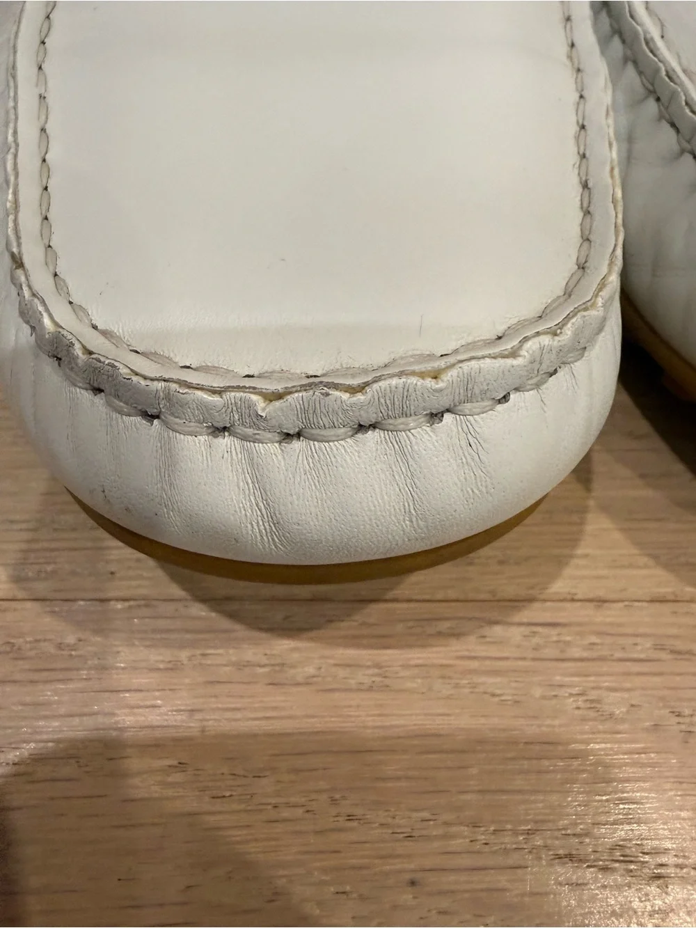 Gucci White Leather Loafers with Navy & Red Web and Silver Horsebit